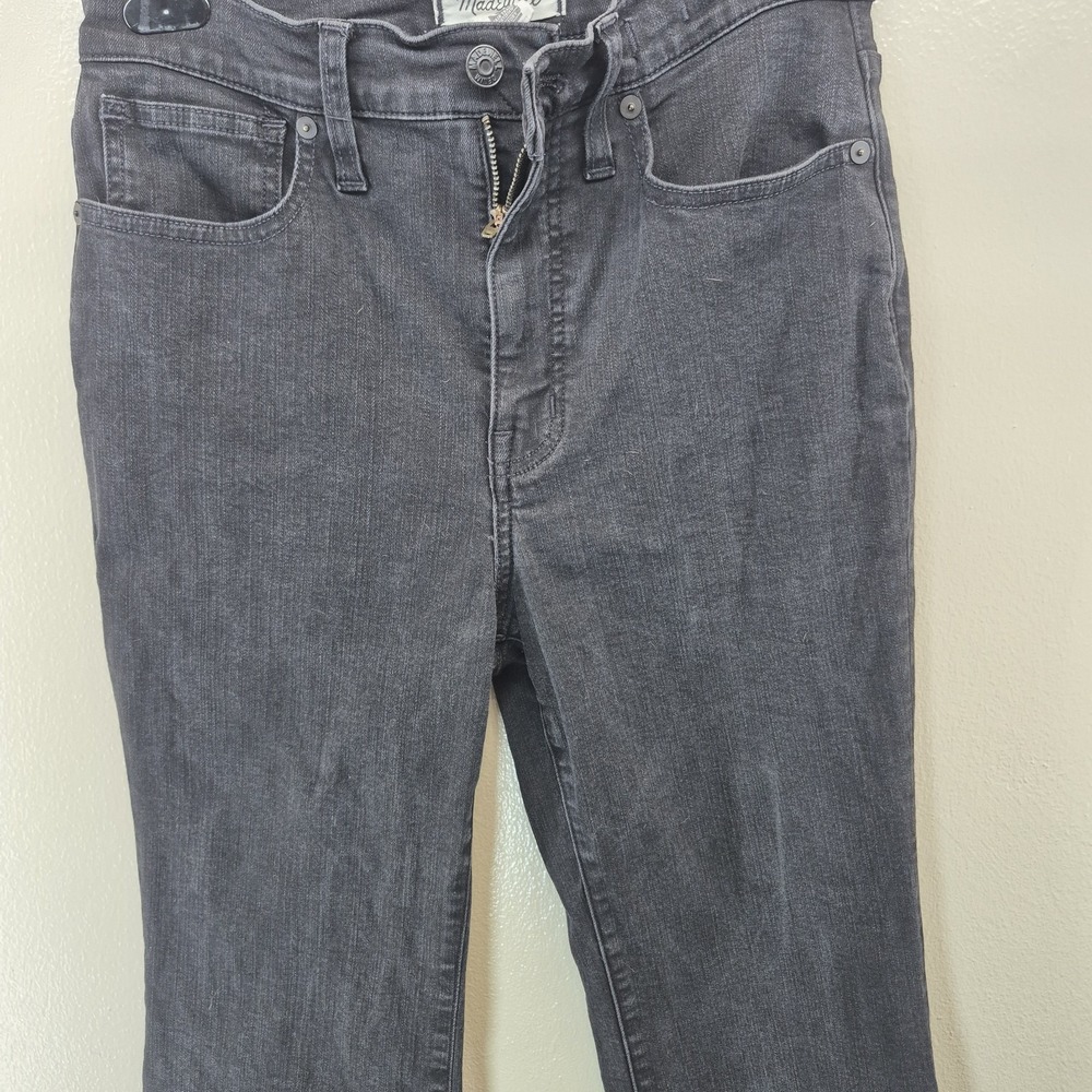 Madewell Flare Jeans Womens 27 High-Rise Stretch Black Denim - Picture 7 of 9